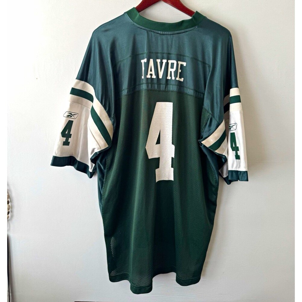 Reebok New York Jets Brett Favre #4 NFL On Field Jersey Mens 2XL Green